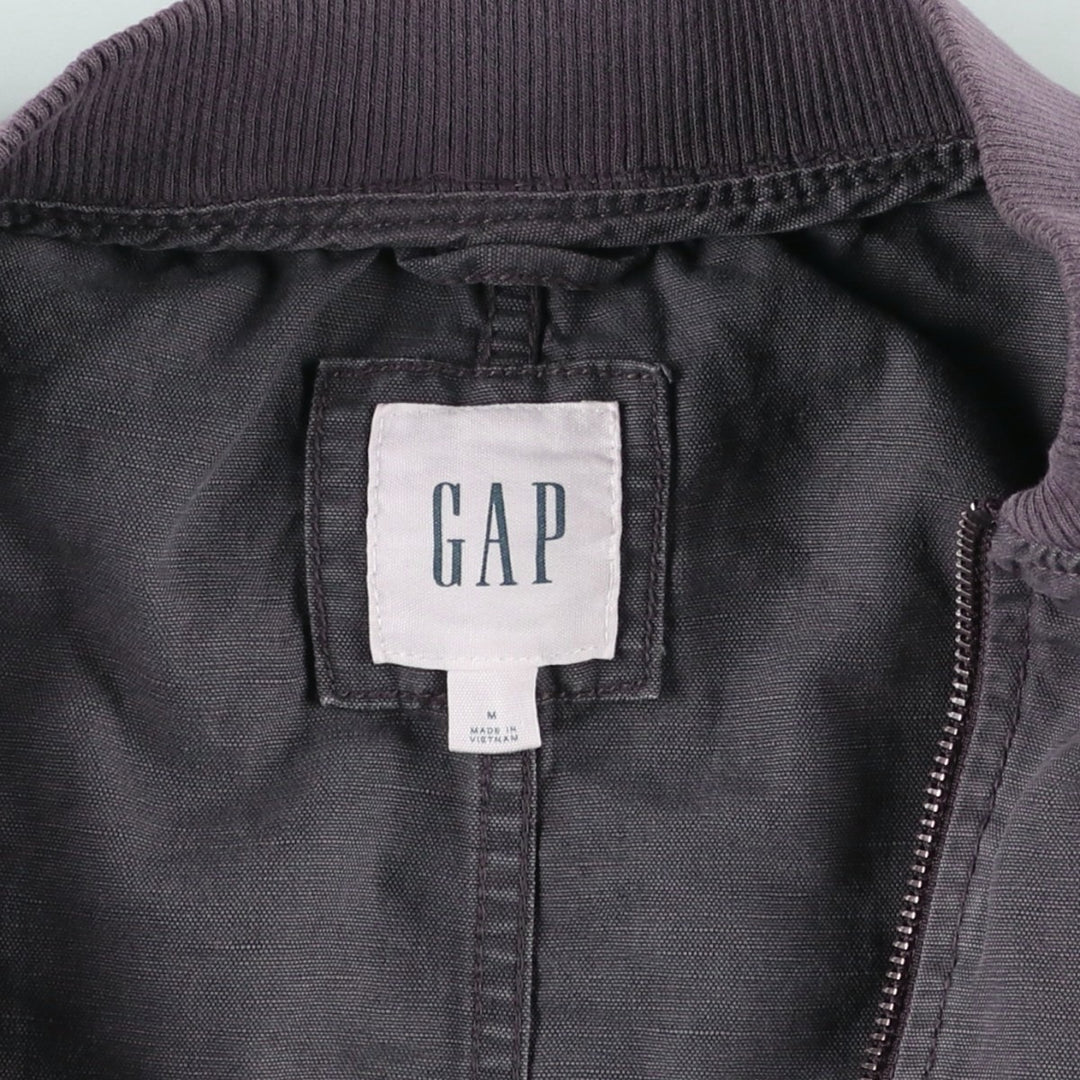 GAP MA-1 type military flight jacket, men's size M equivalent. unclear Charcoal Vintage Second Hand