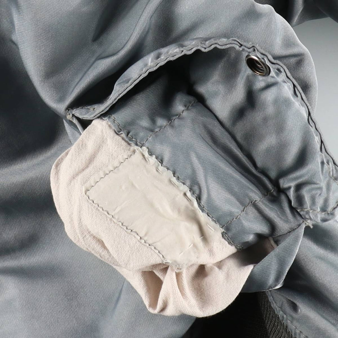Civilian-made MA-1 type padded military flight jacket, men's size XL equivalent. unclear Silver type Vintage Second Hand