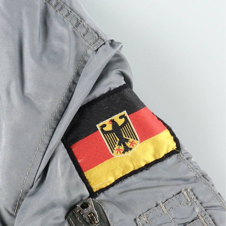 Civilian-made MA-1 type padded military flight jacket, men's size XL equivalent. unclear Silver type Vintage Second Hand