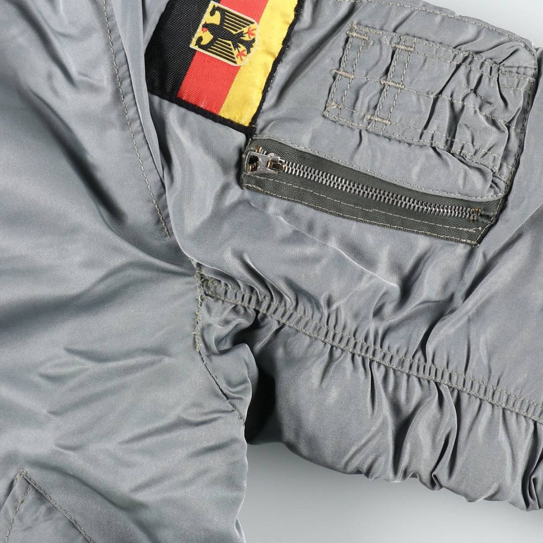 Civilian-made MA-1 type padded military flight jacket, men's size XL equivalent. unclear Silver type Vintage Second Hand
