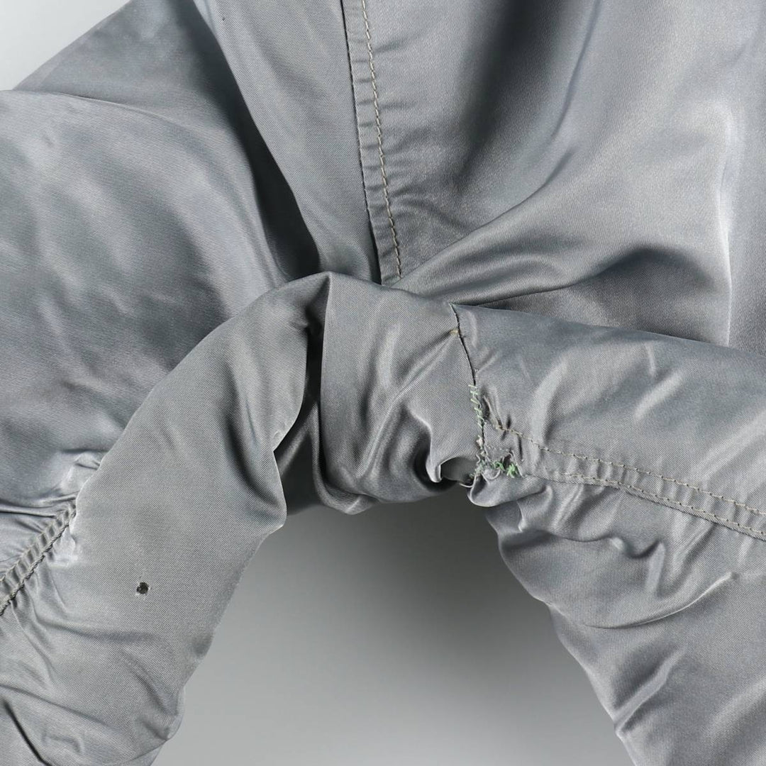 Civilian-made MA-1 type padded military flight jacket, men's size XL equivalent. unclear Silver type Vintage Second Hand