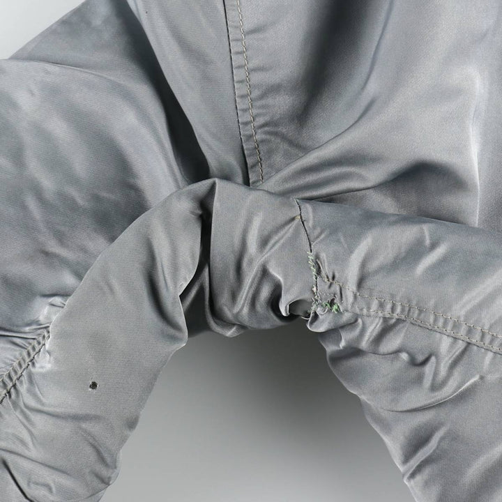 Civilian-made MA-1 type padded military flight jacket, men's size XL equivalent. unclear Silver type Vintage Second Hand