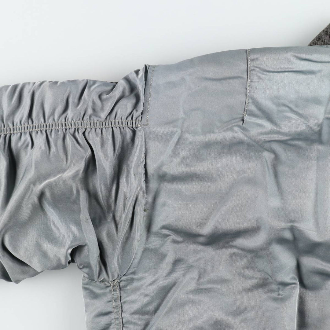 Civilian-made MA-1 type padded military flight jacket, men's size XL equivalent. unclear Silver type Vintage Second Hand
