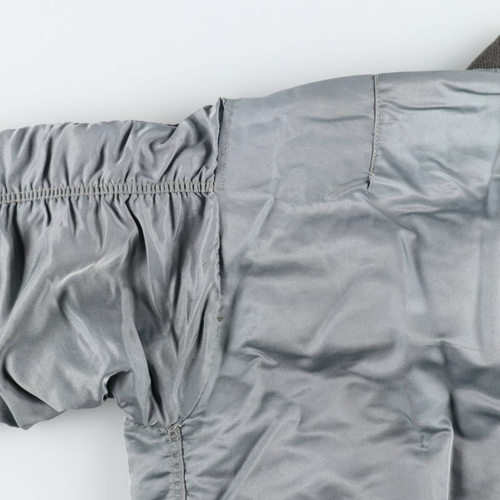 Civilian-made MA-1 type padded military flight jacket, men's size XL equivalent. unclear Silver type Vintage Second Hand