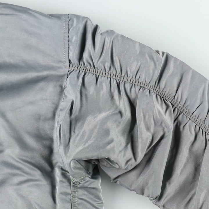 Civilian-made MA-1 type padded military flight jacket, men's size XL equivalent. unclear Silver type Vintage Second Hand