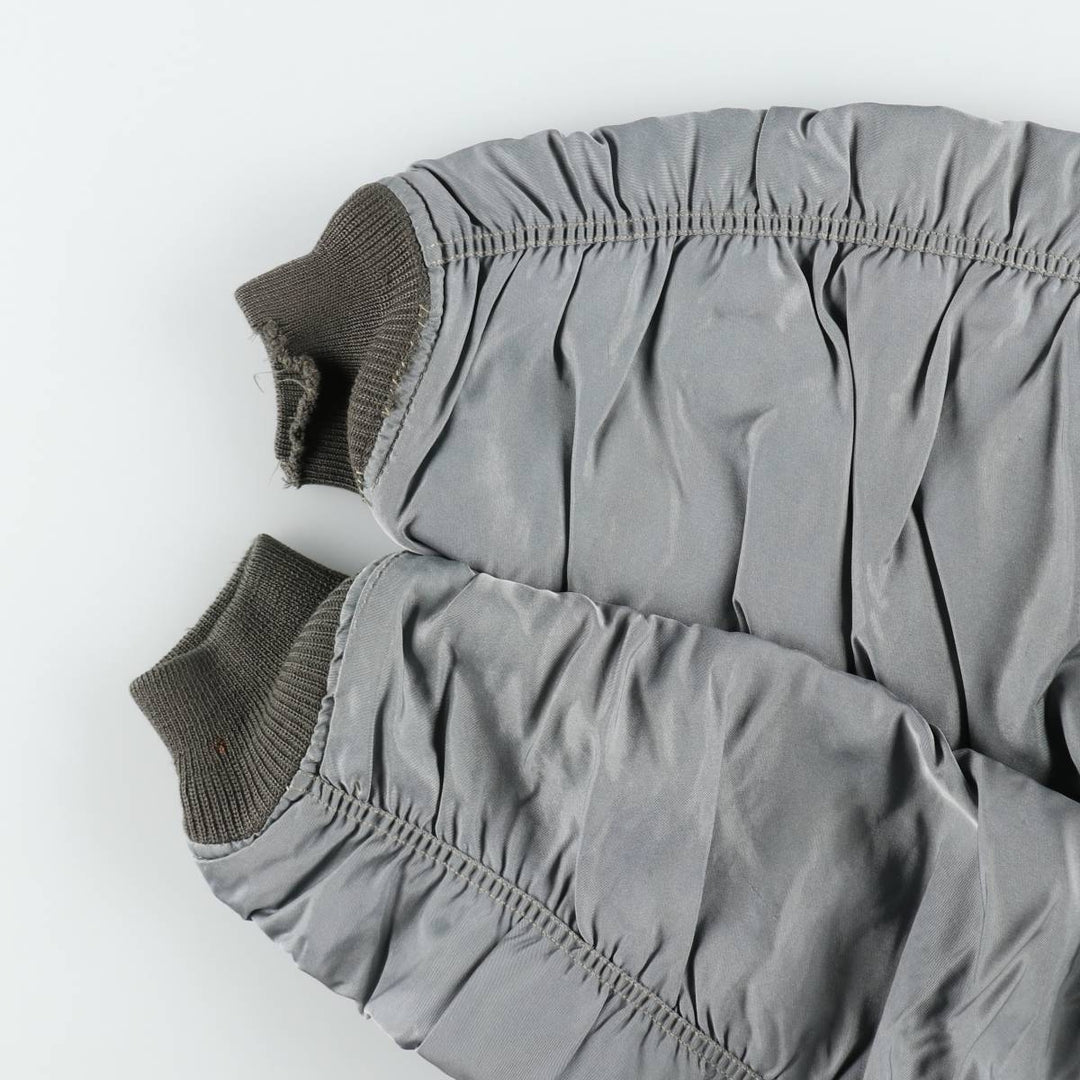 Civilian-made MA-1 type padded military flight jacket, men's size XL equivalent. unclear Silver type Vintage Second Hand