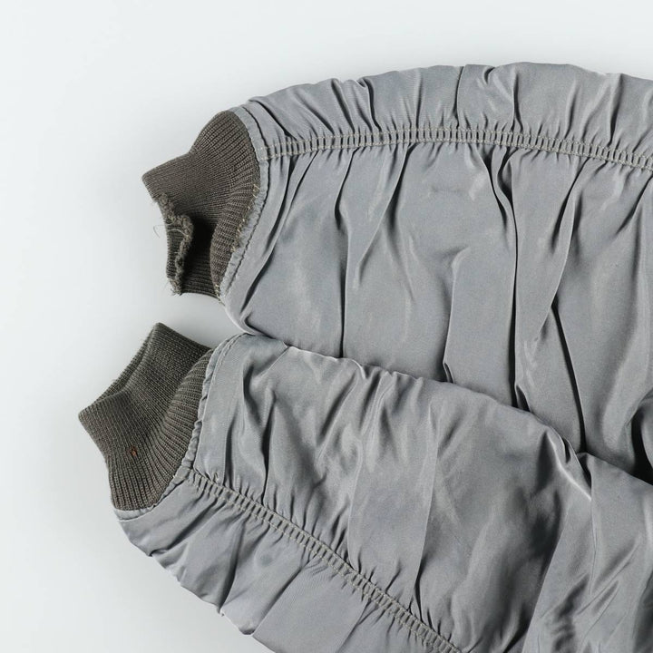 Civilian-made MA-1 type padded military flight jacket, men's size XL equivalent. unclear Silver type Vintage Second Hand
