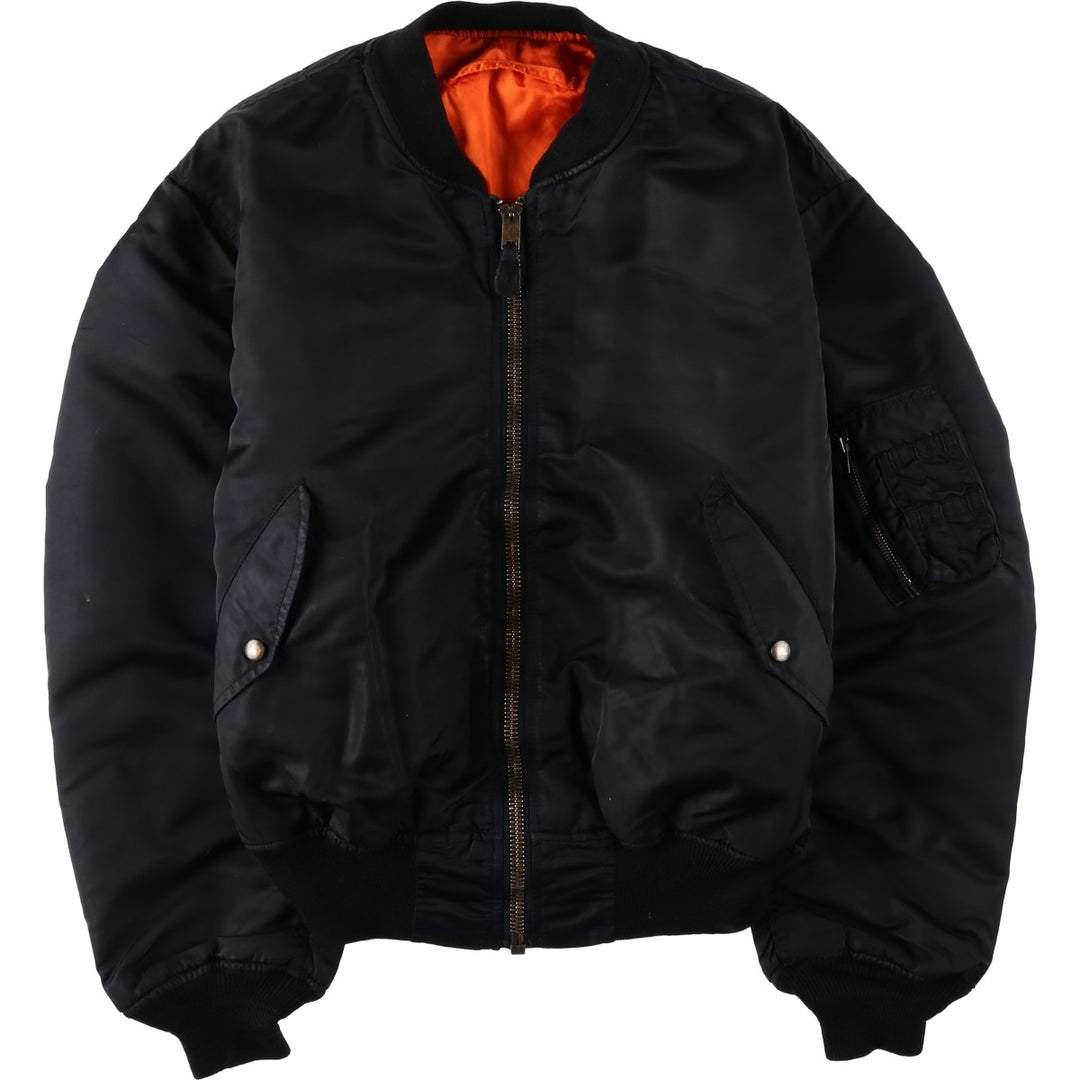 MA-1 type padded military flight jacket, men's size XL. Polyester (insulation) black type Vintage Second Hand
