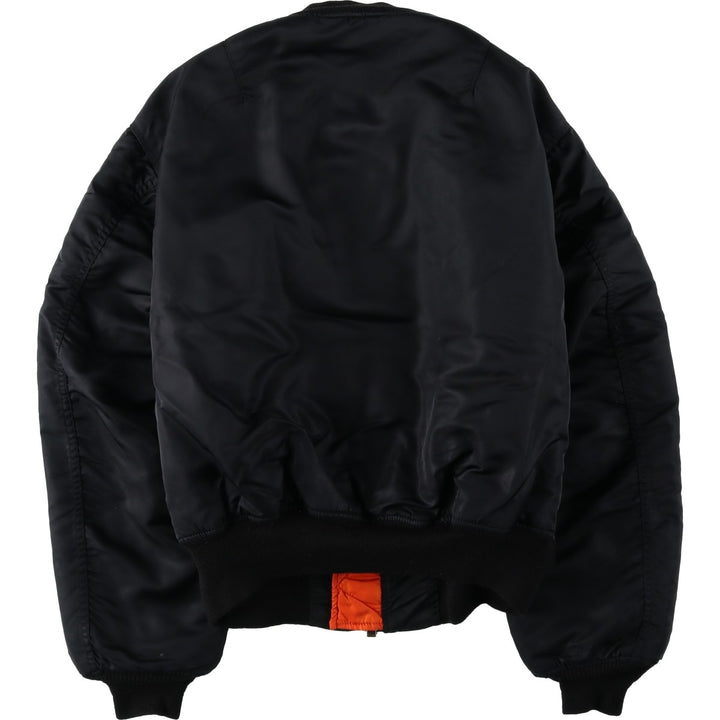 MA-1 type padded military flight jacket, men's size XL. Polyester (insulation) black type Vintage Second Hand