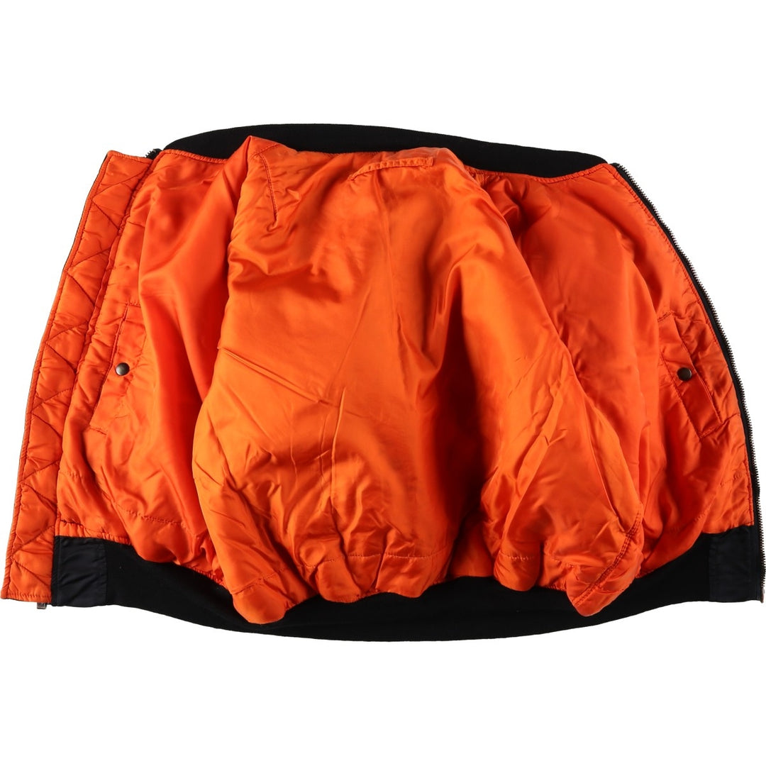 MA-1 type padded military flight jacket, men's size XL. Polyester (insulation) black type Vintage Second Hand