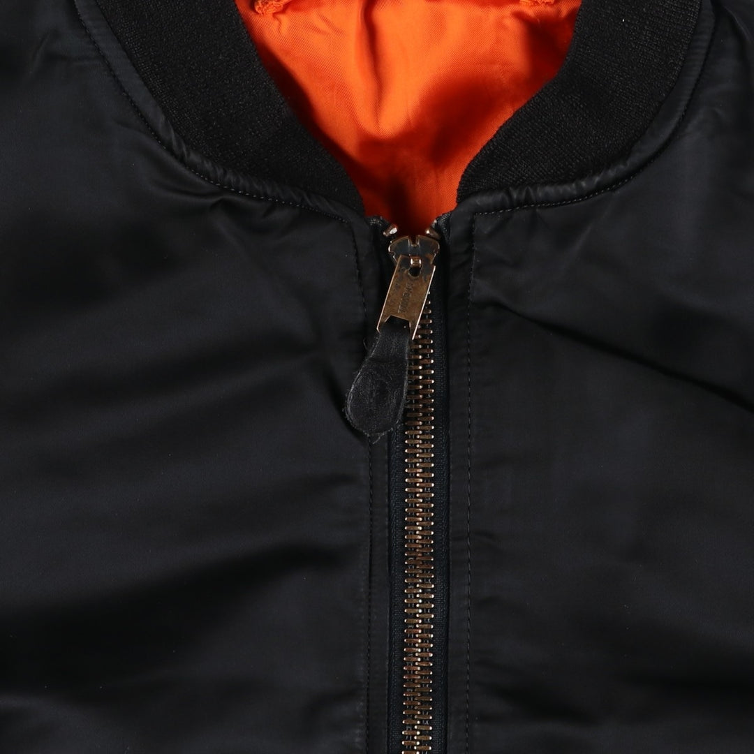 MA-1 type padded military flight jacket, men's size XL. Polyester (insulation) black type Vintage Second Hand