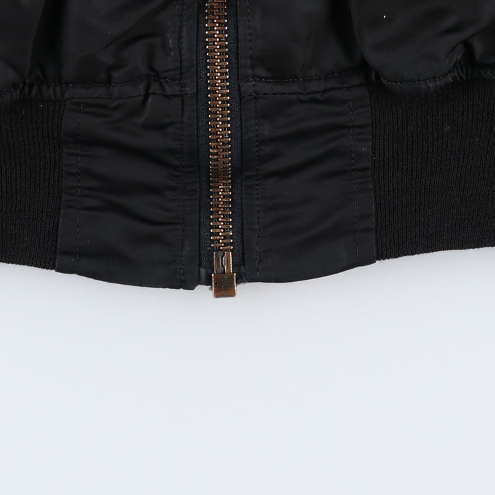 MA-1 type padded military flight jacket, men's size XL. Polyester (insulation) black type Vintage Second Hand