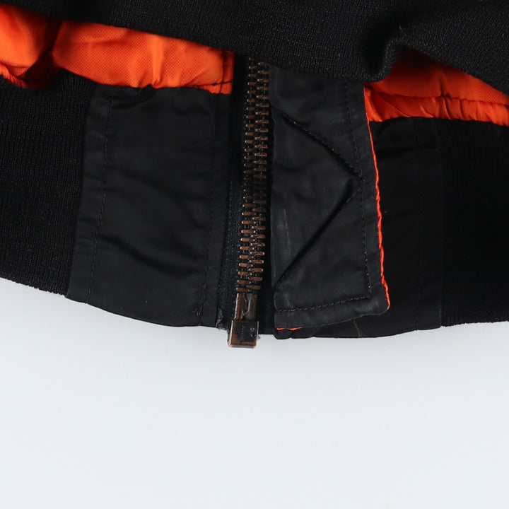 MA-1 type padded military flight jacket, men's size XL. Polyester (insulation) black type Vintage Second Hand