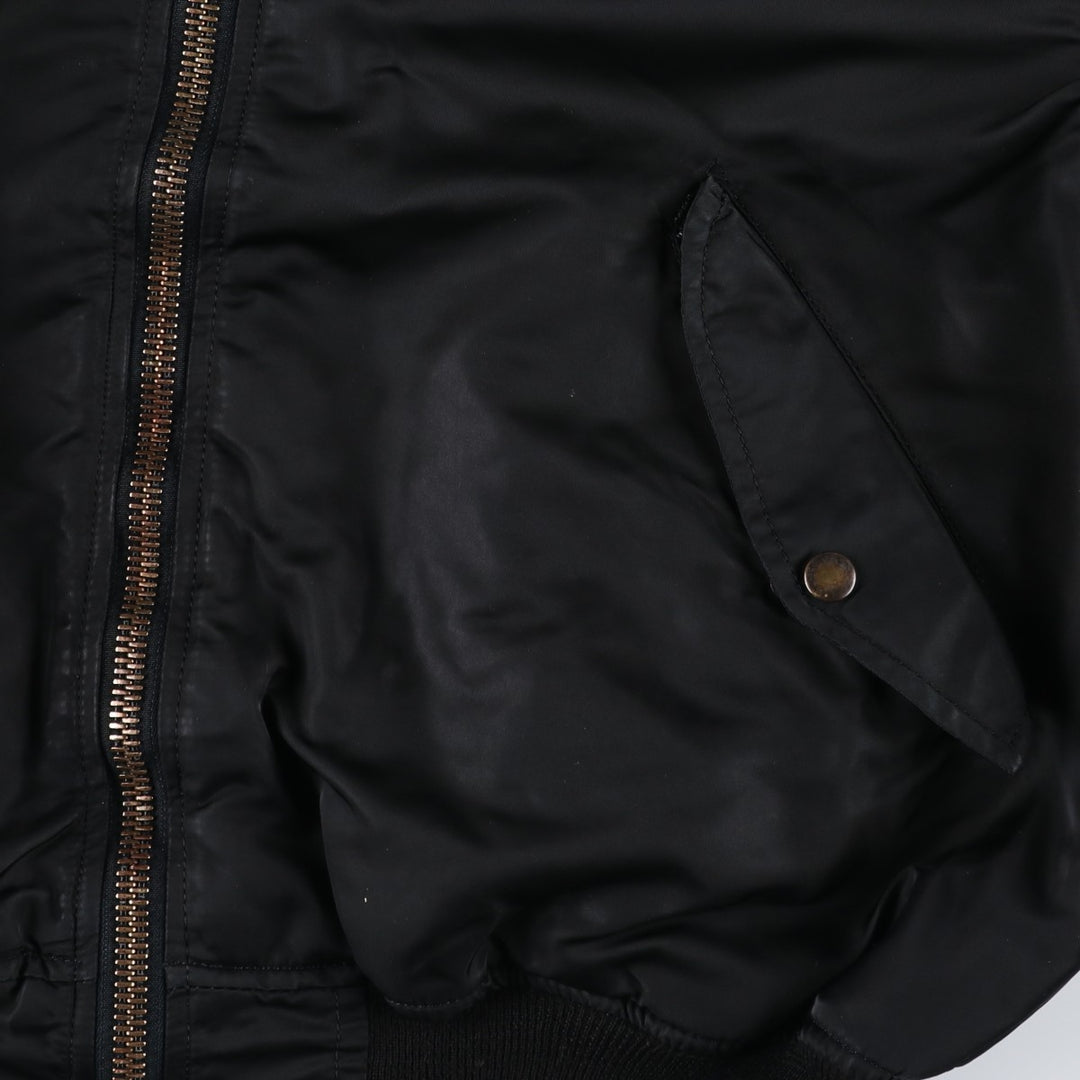 MA-1 type padded military flight jacket, men's size XL. Polyester (insulation) black type Vintage Second Hand