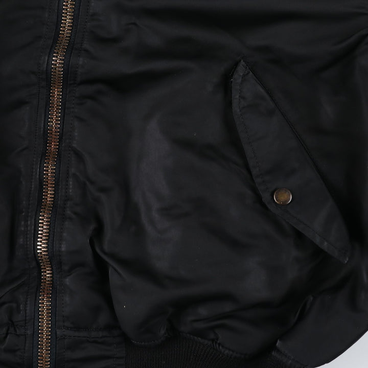 MA-1 type padded military flight jacket, men's size XL. Polyester (insulation) black type Vintage Second Hand