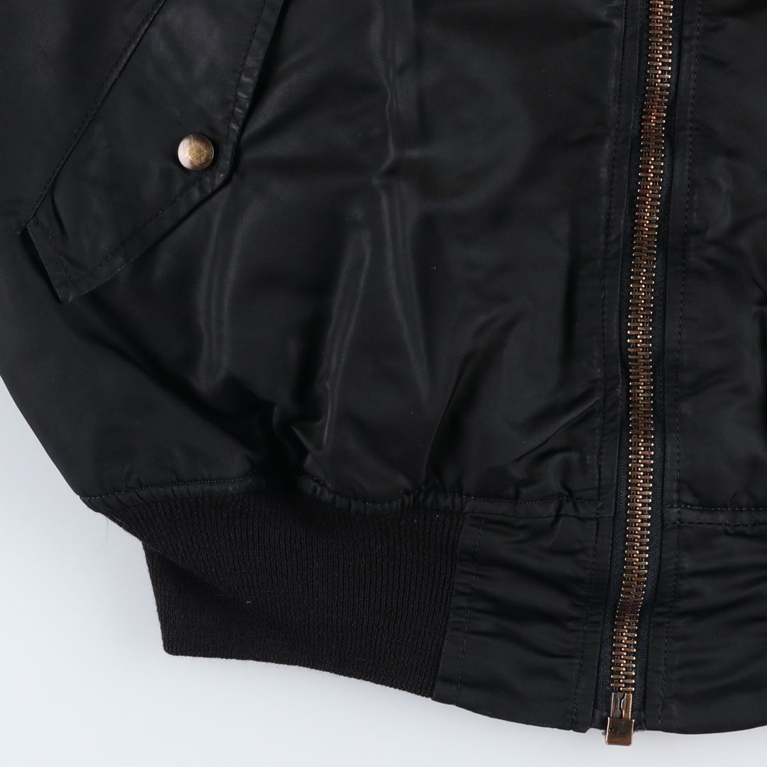 MA-1 type padded military flight jacket, men's size XL. Polyester (insulation) black type Vintage Second Hand