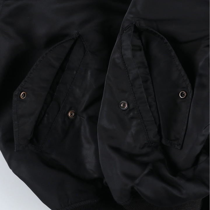 MA-1 type padded military flight jacket, men's size XL. Polyester (insulation) black type Vintage Second Hand