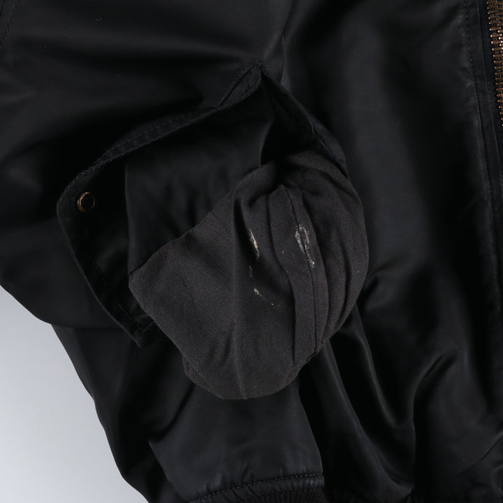 MA-1 type padded military flight jacket, men's size XL. Polyester (insulation) black type Vintage Second Hand