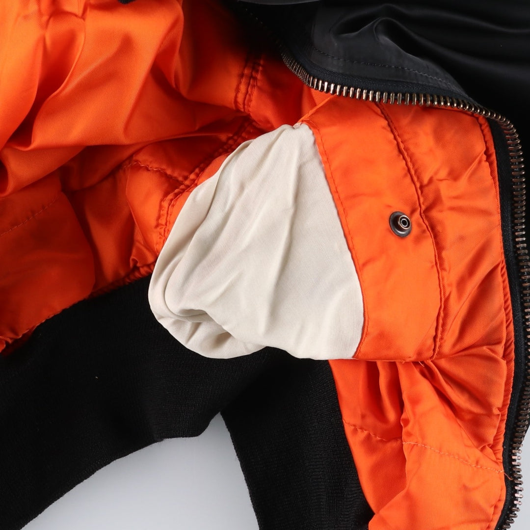 MA-1 type padded military flight jacket, men's size XL. Polyester (insulation) black type Vintage Second Hand