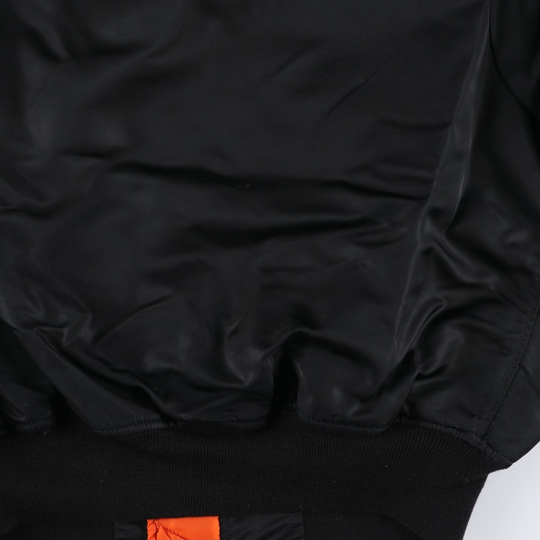 MA-1 type padded military flight jacket, men's size XL. Polyester (insulation) black type Vintage Second Hand