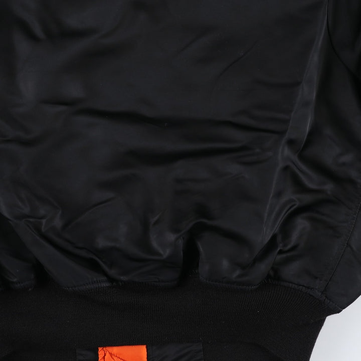 MA-1 type padded military flight jacket, men's size XL. Polyester (insulation) black type Vintage Second Hand