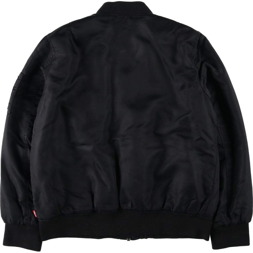 Levi's MA-1 style padded military flight jacket, men's size L polyester black type Vintage Second Hand