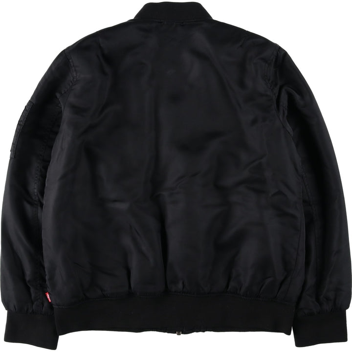 Levi's MA-1 style padded military flight jacket, men's size L polyester black type Vintage Second Hand