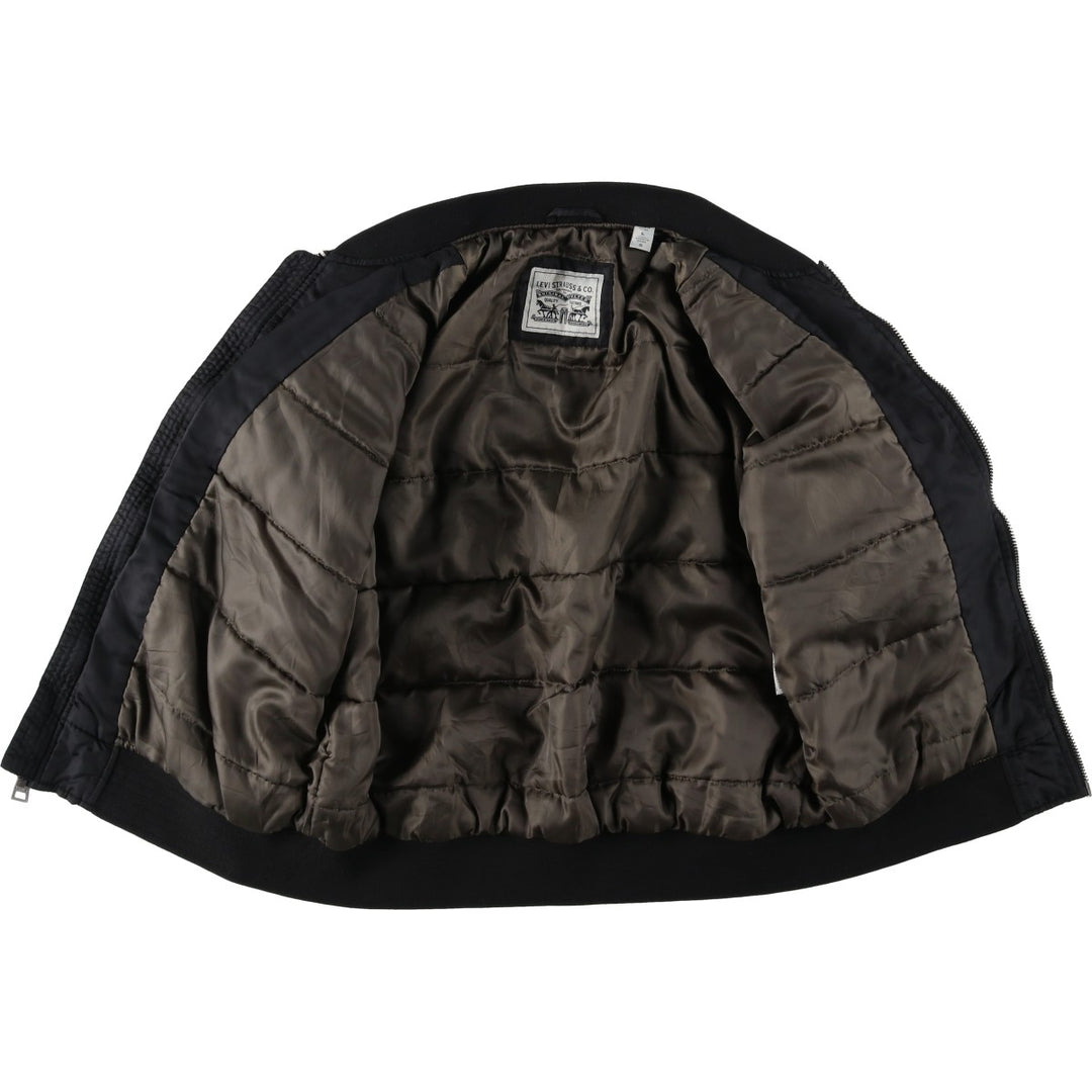 Levi's MA-1 style padded military flight jacket, men's size L polyester black type Vintage Second Hand