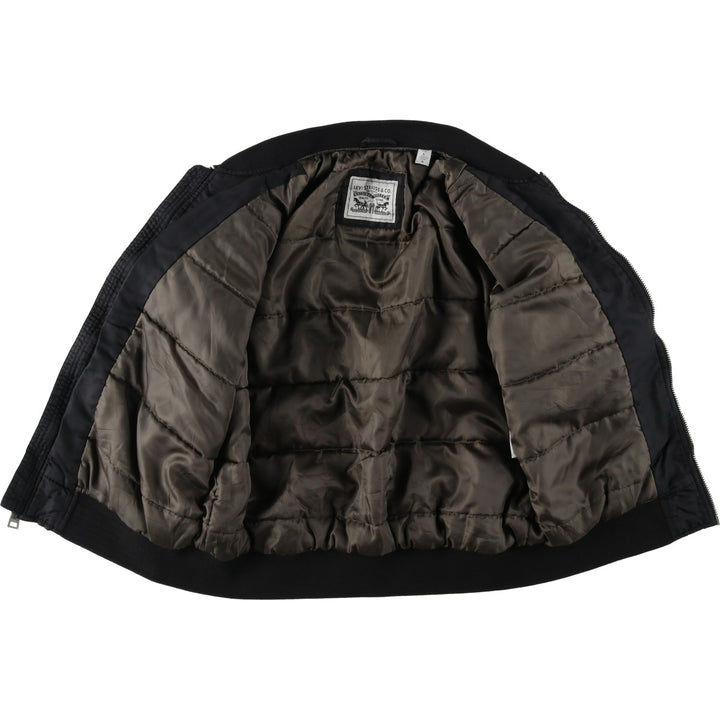 Levi's MA-1 style padded military flight jacket, men's size L polyester black type Vintage Second Hand