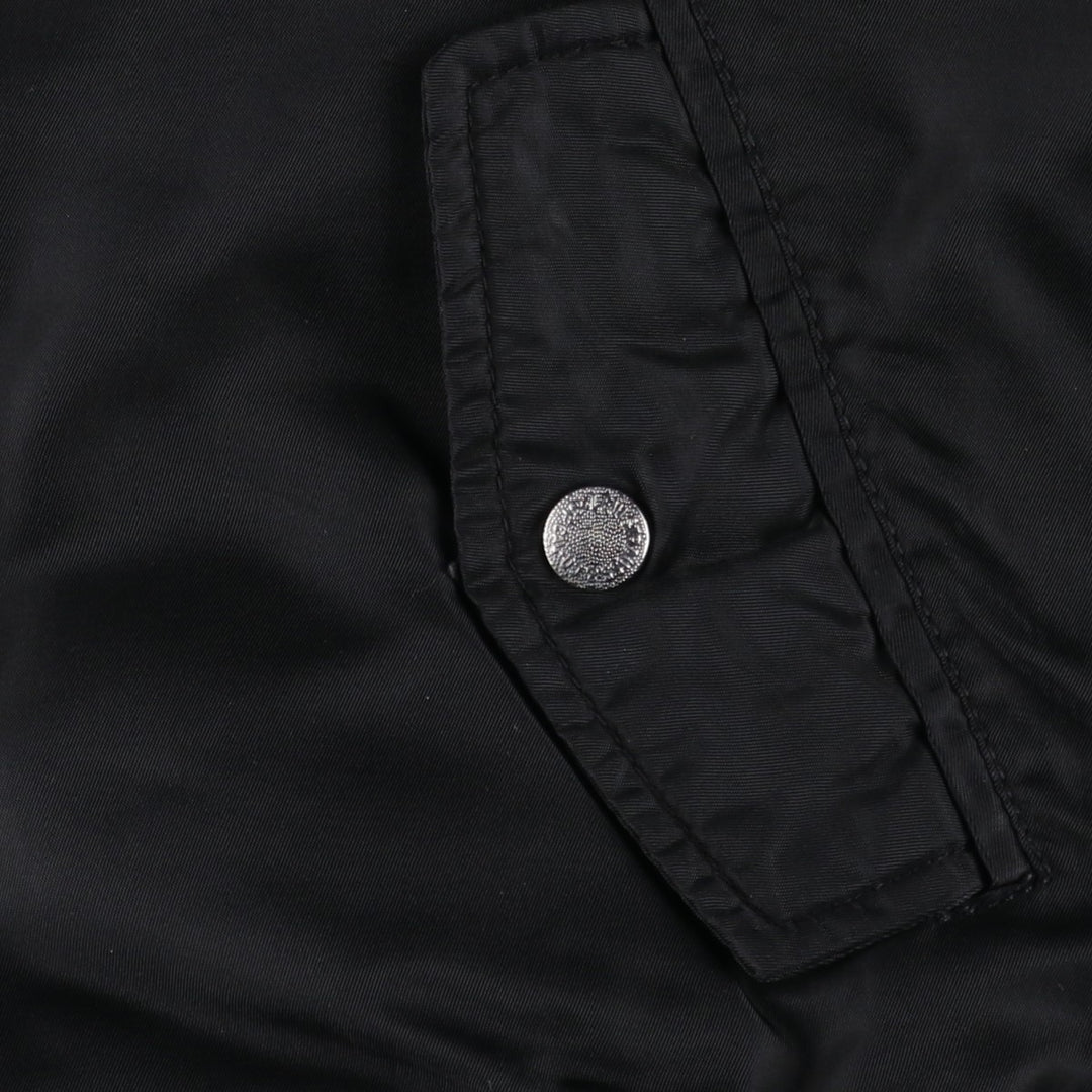 Levi's MA-1 style padded military flight jacket, men's size L polyester black type Vintage Second Hand