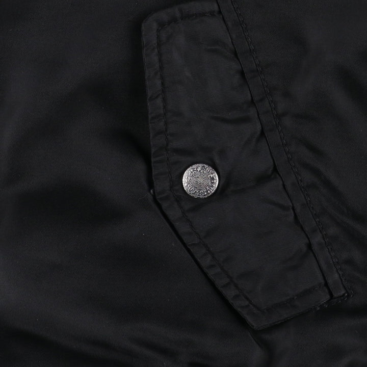Levi's MA-1 style padded military flight jacket, men's size L polyester black type Vintage Second Hand