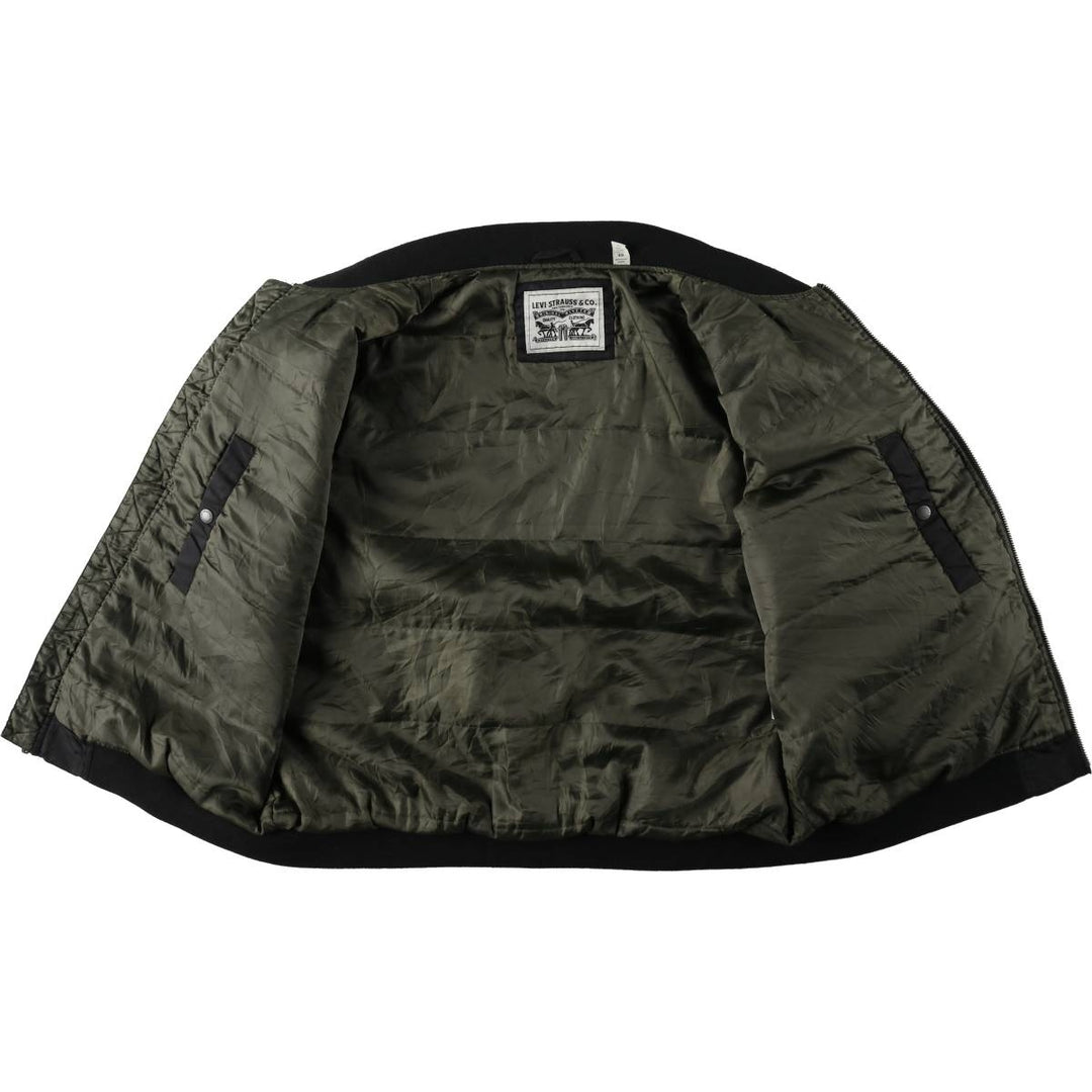 Levi's padded military flight jacket, men's size XL (approx.) Nylon black type Vintage Second Hand
