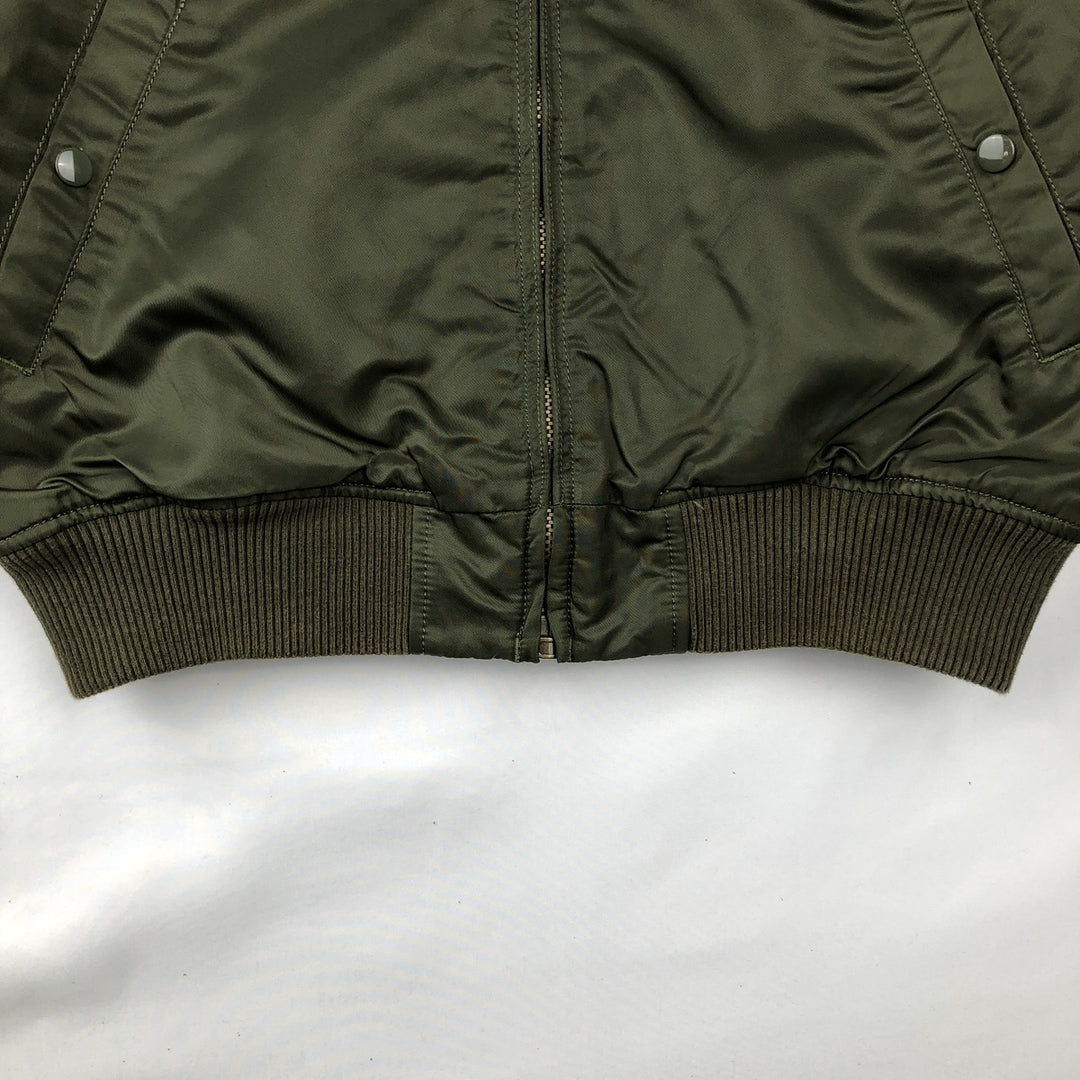 Civilian Alpha ALPHA padded military flight jacket, men's size L Nylon Khaki type Vintage Second Hand