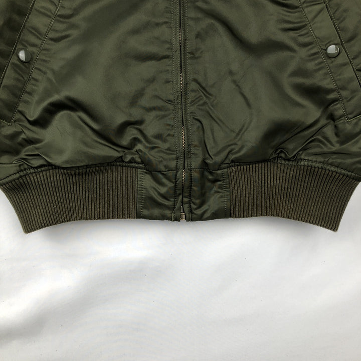 Civilian Alpha ALPHA padded military flight jacket, men's size L Nylon Khaki type Vintage Second Hand