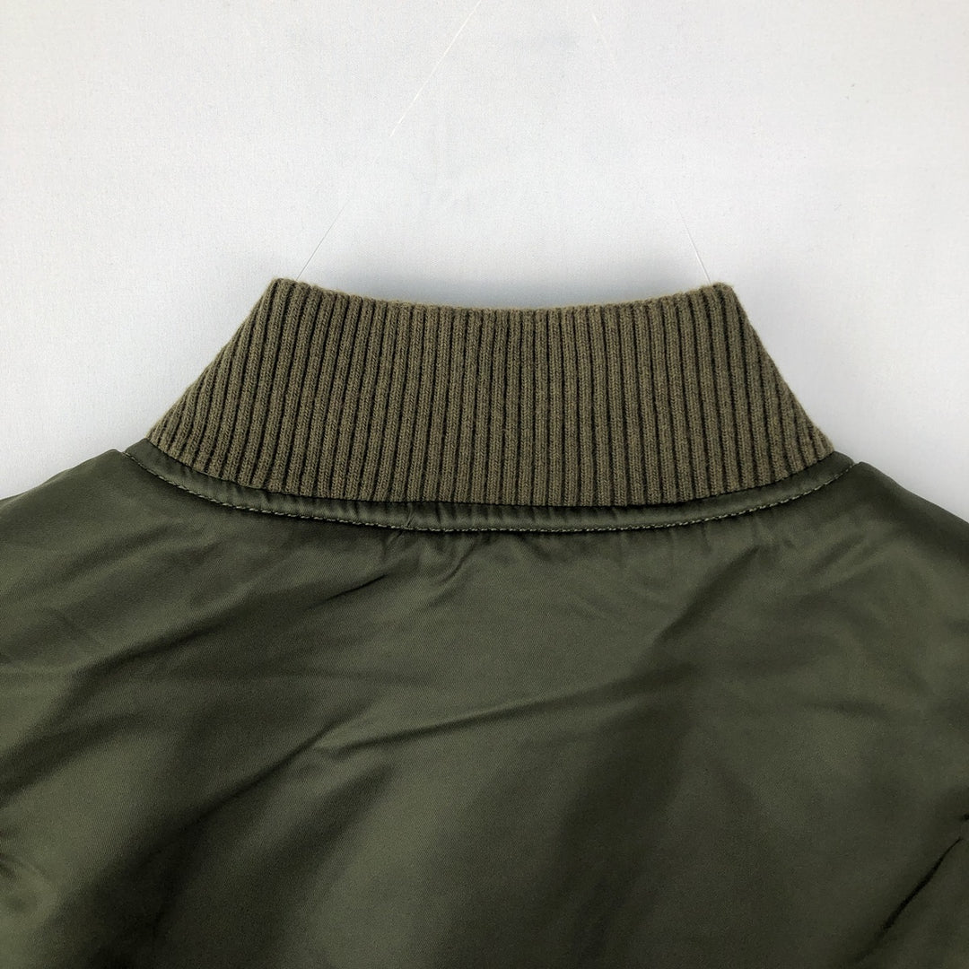 Civilian Alpha ALPHA padded military flight jacket, men's size L Nylon Khaki type Vintage Second Hand