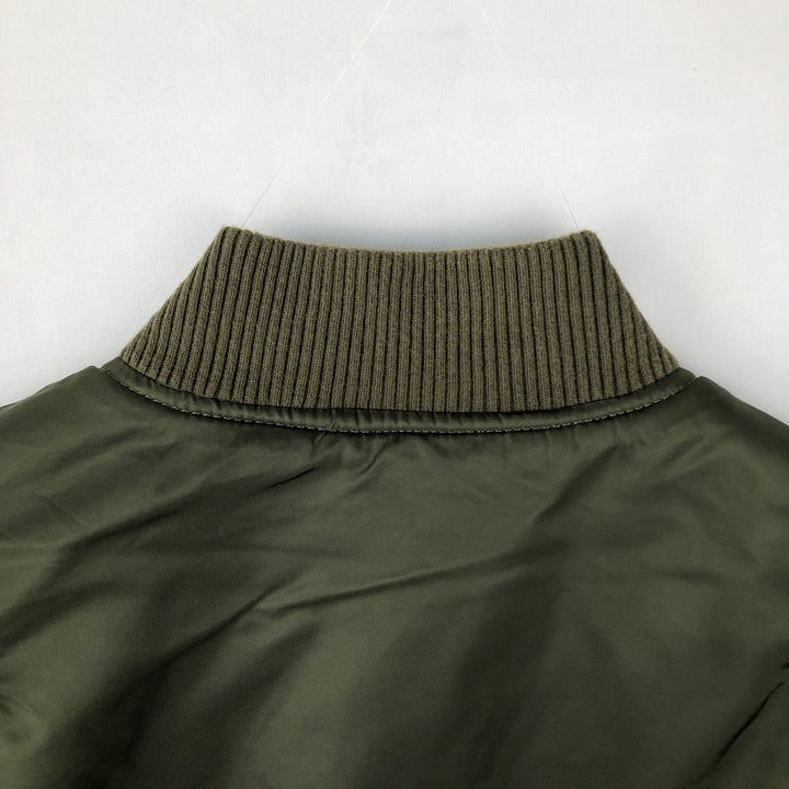 Civilian Alpha ALPHA padded military flight jacket, men's size L Nylon Khaki type Vintage Second Hand