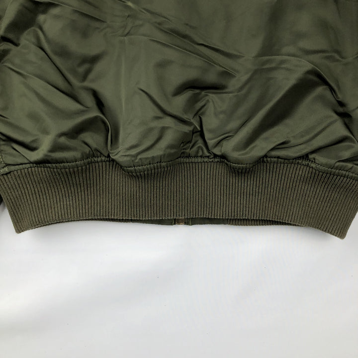 Civilian Alpha ALPHA padded military flight jacket, men's size L Nylon Khaki type Vintage Second Hand