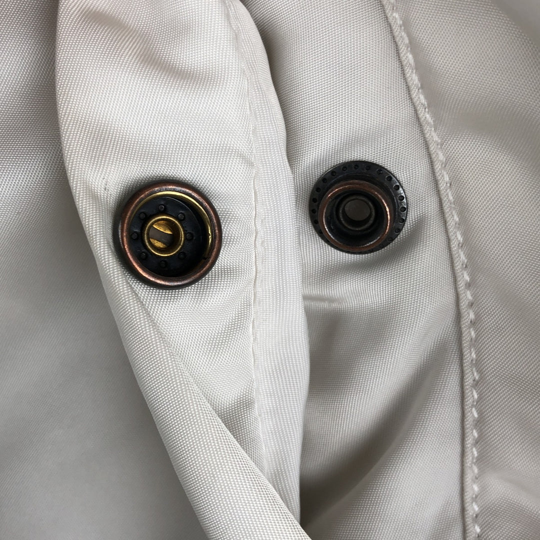 Civilian Alpha MA-1 style padded military flight jacket, men's size M Nylon white type Vintage Second Hand