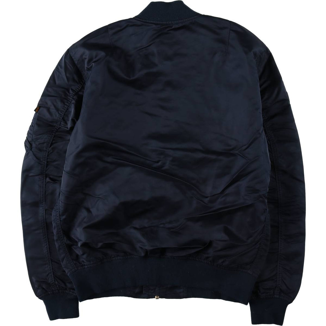 Civilian Alpha MA-1 Military Flight Jacket, Men's Size L Nylon navy blue type Vintage Second Hand