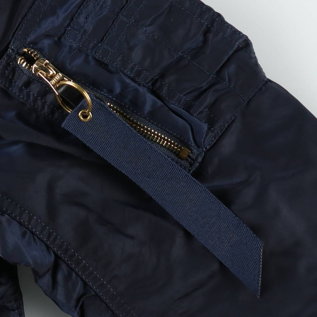 Civilian Alpha MA-1 Military Flight Jacket, Men's Size L Nylon navy blue type Vintage Second Hand
