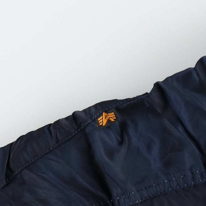Civilian Alpha MA-1 Military Flight Jacket, Men's Size L Nylon navy blue type Vintage Second Hand