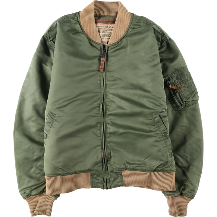 Civilian Alpha MA-1 style padded military flight jacket, men's size XXL unclear Khaki type Vintage Second Hand