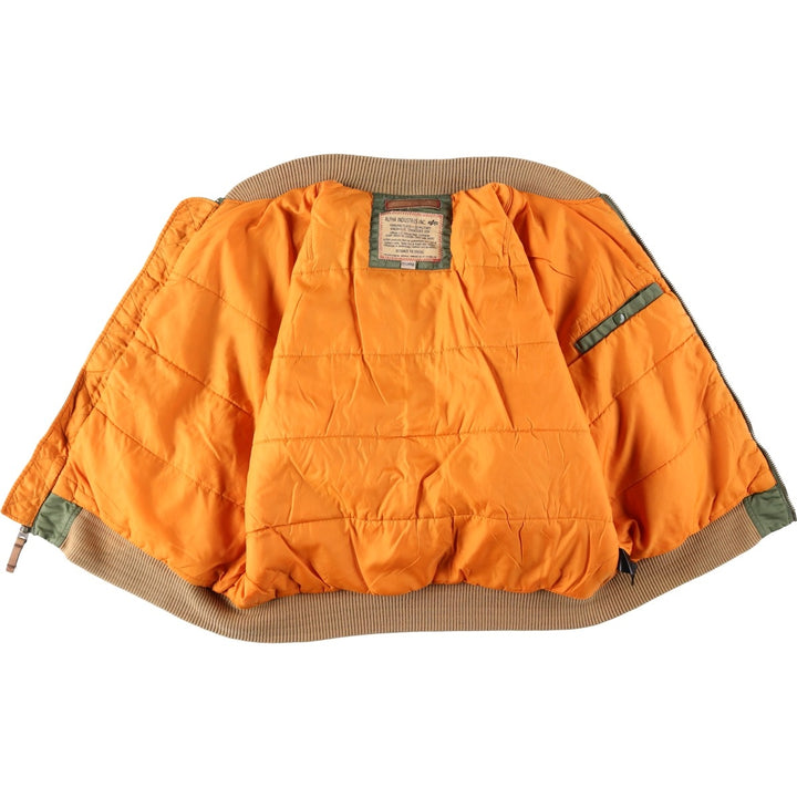 Civilian Alpha MA-1 style padded military flight jacket, men's size XXL unclear Khaki type Vintage Second Hand