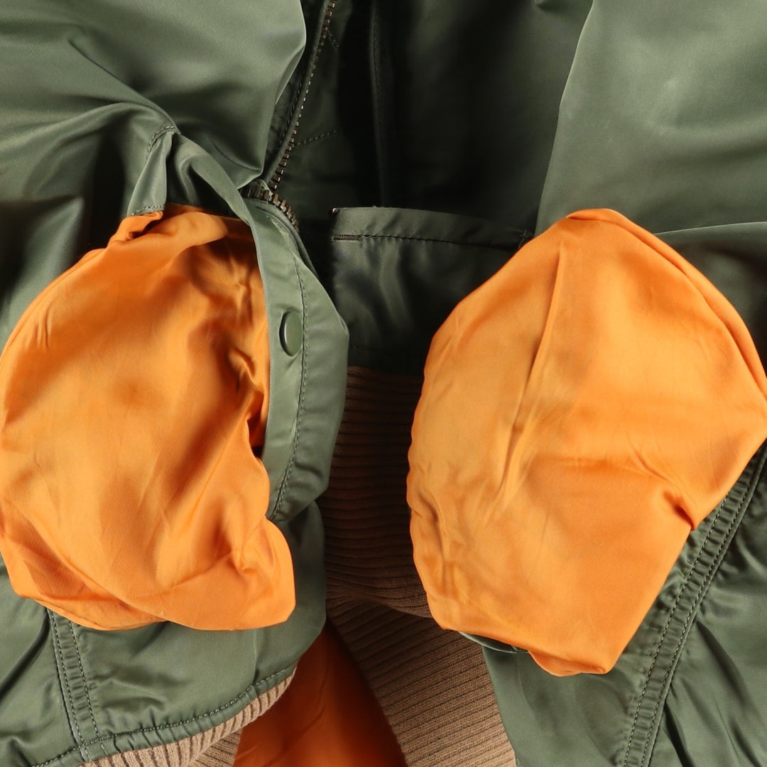 Civilian Alpha MA-1 style padded military flight jacket, men's size XXL unclear Khaki type Vintage Second Hand