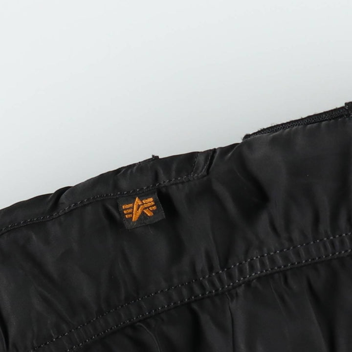 Alpha Industries MA-1 type NASA insulated military flight jacket, men's size M equivalent. Nylon black type Vintage Second Hand