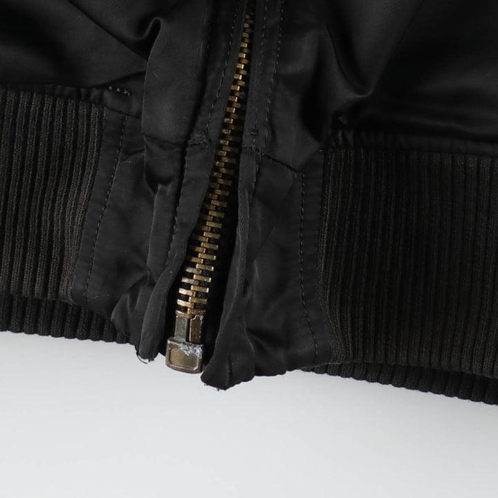 Alpha Industries MA-1 type NASA insulated military flight jacket, men's size M equivalent. Nylon black type Vintage Second Hand