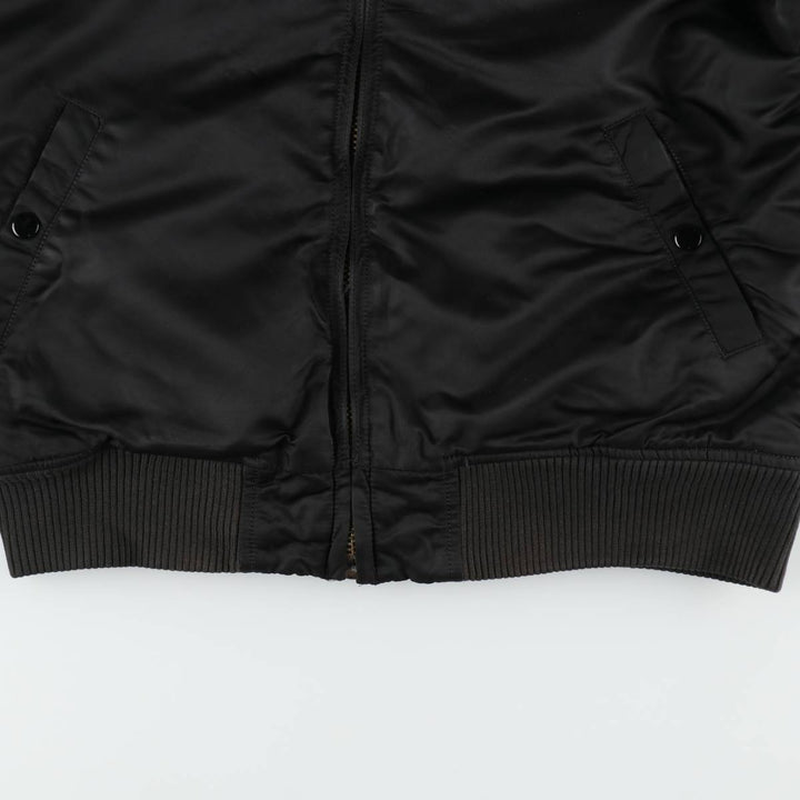 Alpha Industries MA-1 type NASA insulated military flight jacket, men's size M equivalent. Nylon black type Vintage Second Hand