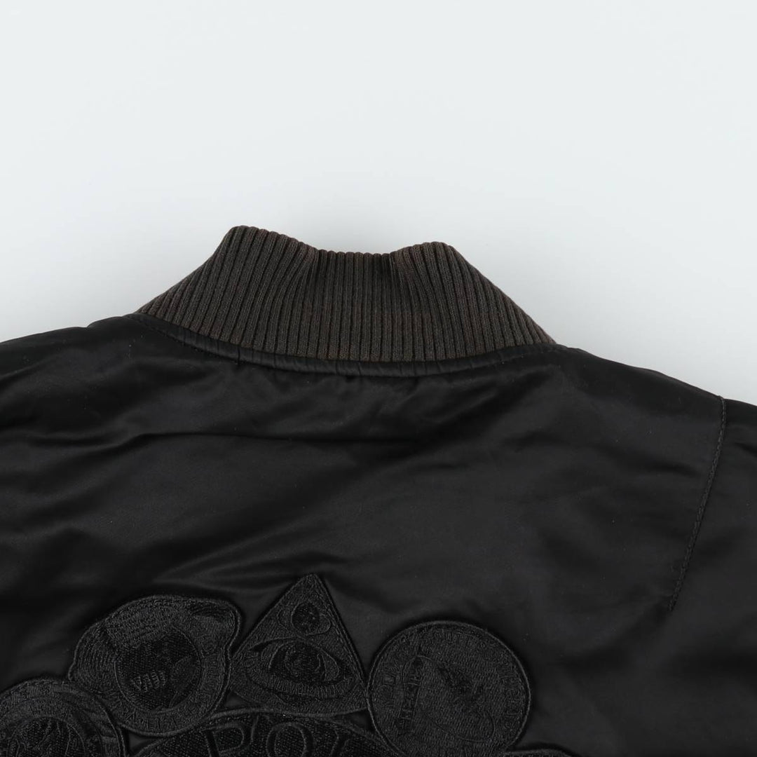 Alpha Industries MA-1 type NASA insulated military flight jacket, men's size M equivalent. Nylon black type Vintage Second Hand