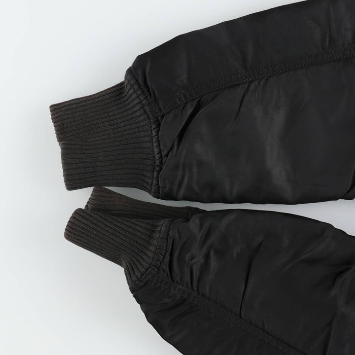 Alpha Industries MA-1 type NASA insulated military flight jacket, men's size M equivalent. Nylon black type Vintage Second Hand