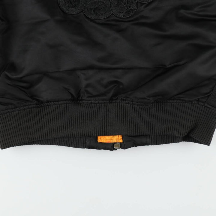 Alpha Industries MA-1 type NASA insulated military flight jacket, men's size M equivalent. Nylon black type Vintage Second Hand